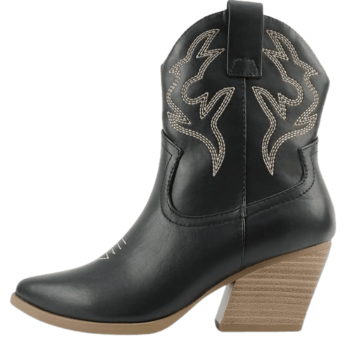 Soda “BLAZING” ~ Women Western Bootie Pointe Toe with Low Heel (Wide Fit Available)